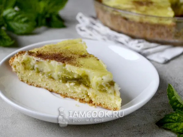 Фото блюда: Тарт с ревенем и заварным кремом