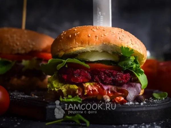 Фото блюда: Постный бургер