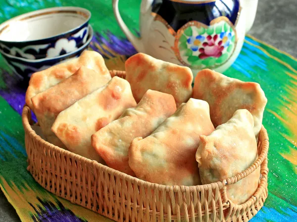 Фото готового блюда: Самса с зеленью (кок самса)