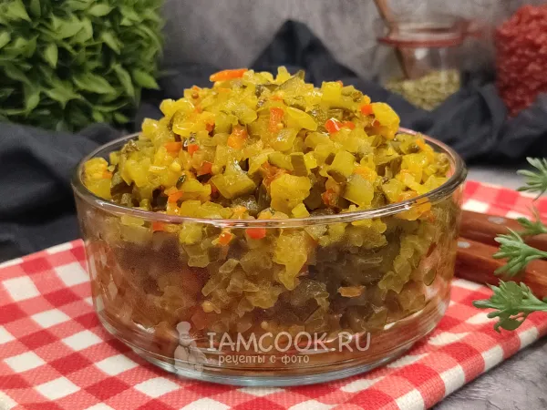 Фото блюда: Релиш из соленых огурцов