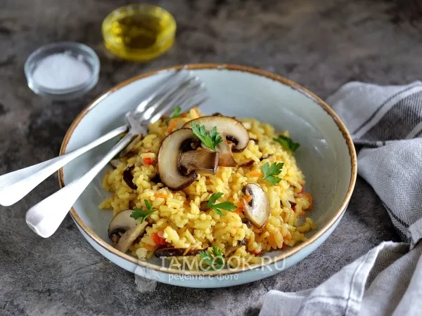 Фото блюда: Паэлья с грибами