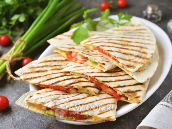 Фото блюда: Кесадилья с креветками