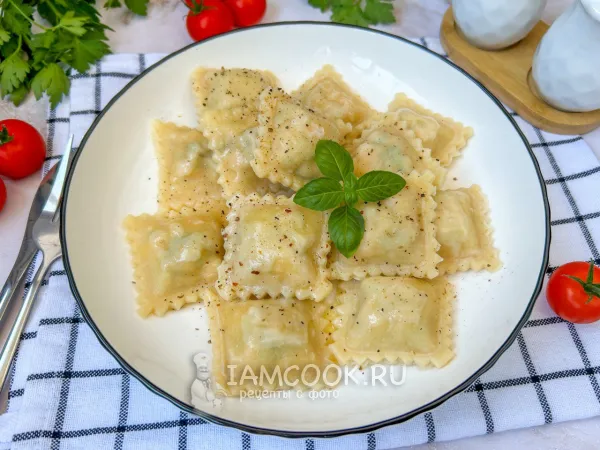 Фото блюда: Равиоли с красной рыбой