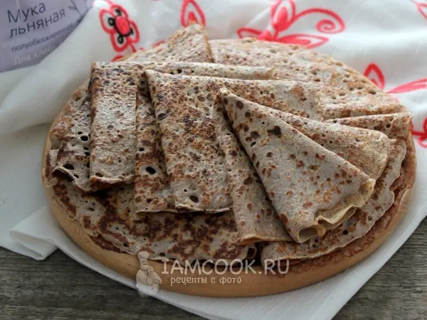 Фото готового блюда: Блины с льняной мукой