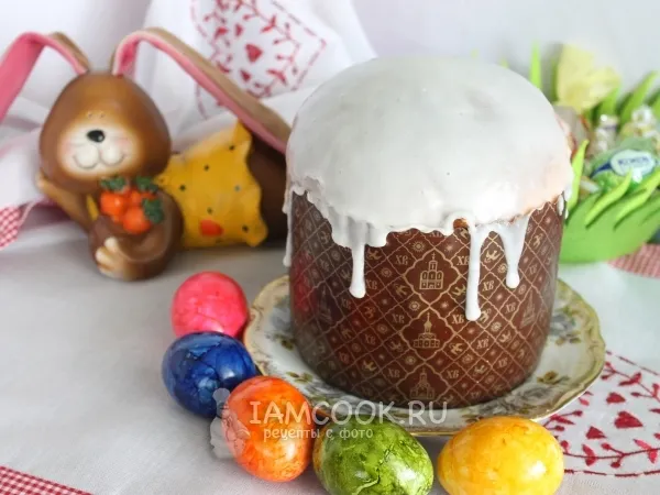 Фото готового блюда: Пасхальный кулич на сгущенном молоке