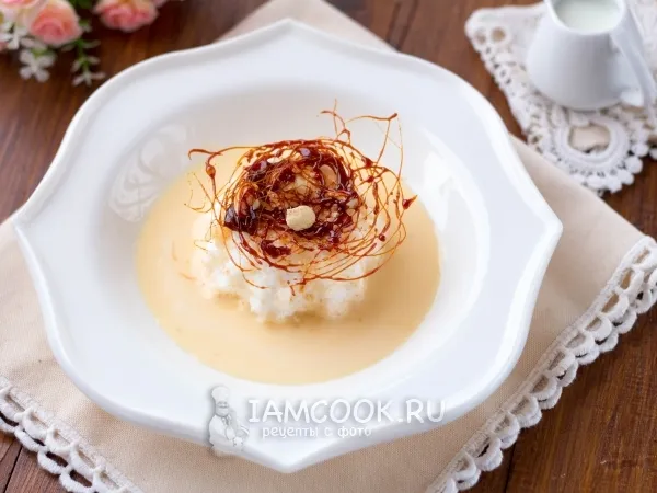 Фото блюда: Десерт «Плавающий остров»