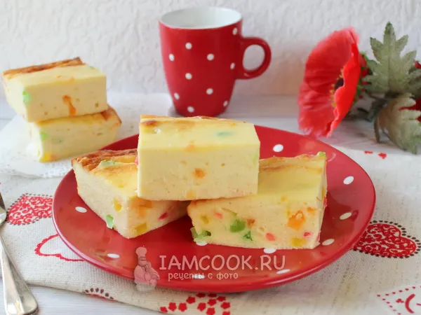 Фото блюда: Творожная запеканка на молоке с манкой