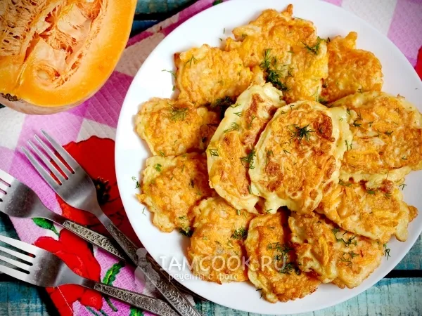 Фото готового блюда: Драники из тыквы