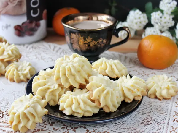 Фото готового блюда: Мандариновое печенье (с цедрой, песочное)