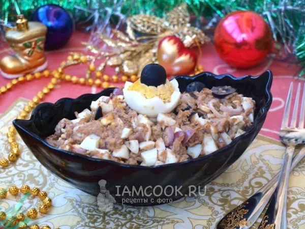 Фото блюда: Салат из тунца с яйцом
