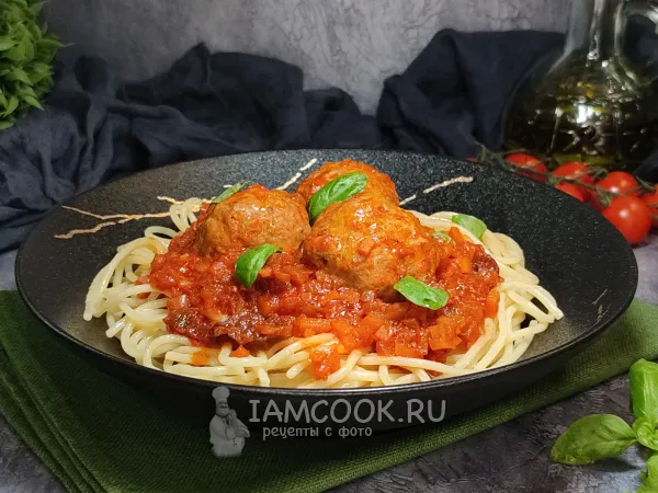 Фото блюда: Соус Болоньезе с фрикадельками