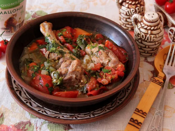 Фото готового блюда: Чахохбили из утки в мультиварке