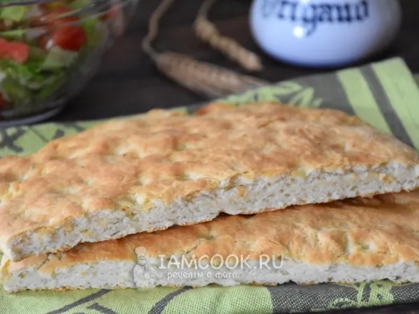 Фото готового блюда: Тонкая фокачча на рикотте