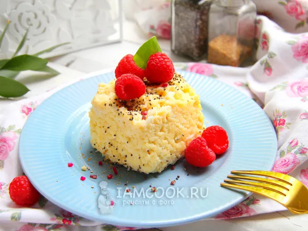 Фото готового блюда: Пудинг в коробке из-под молока (с маршмэллоу)