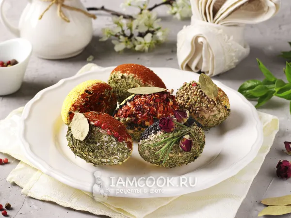 Фото готового блюда: Эко-декор пасхальных яиц