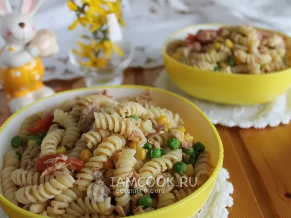 Фото блюда: Теплый салат с тунцом