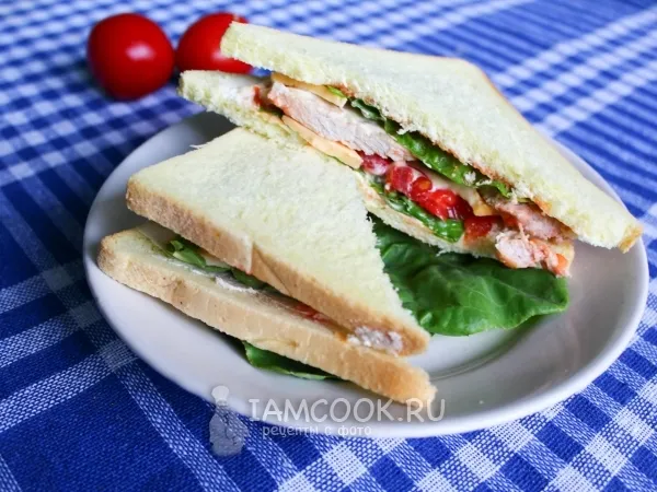 Фото готового блюда: Сэндвич со свининой