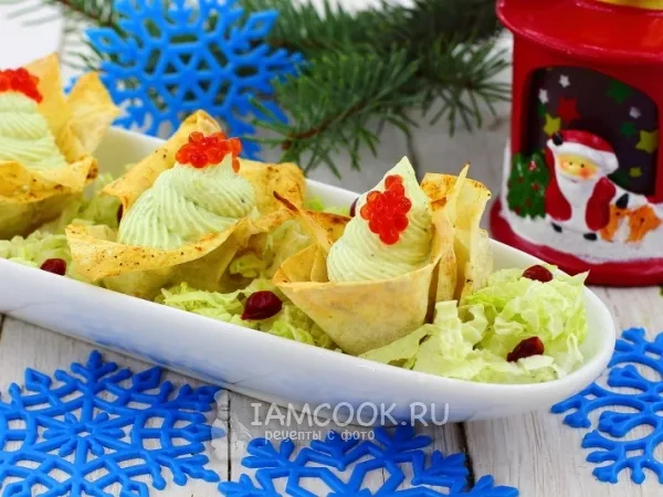 Фото блюда: Корзинки с творожным кремом