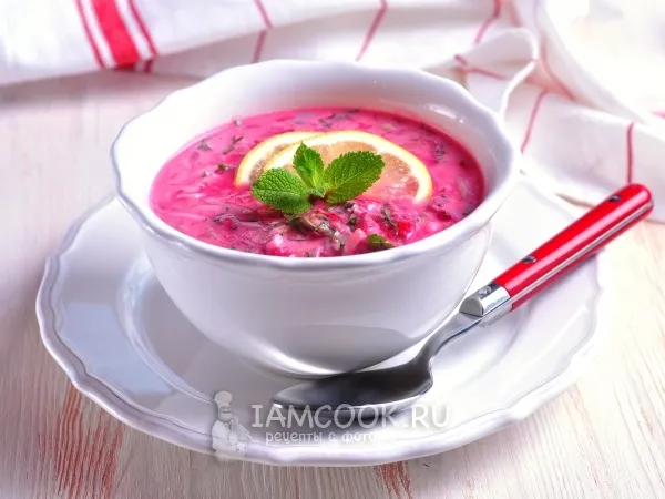 Фото готового блюда: Холодный свекольник на кефире