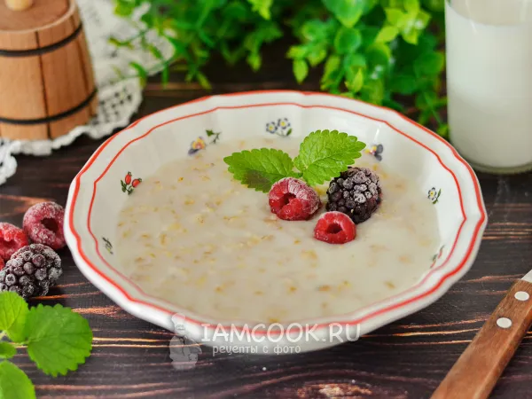 Фото блюда: Овсянка со сливками