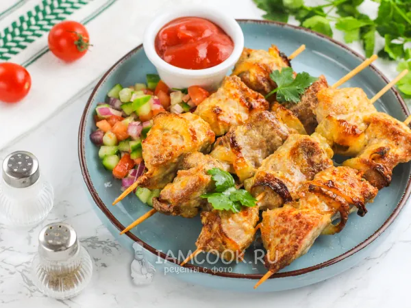 Фото готового блюда: Шашлык в аэрофритюрнице (мультипечи)
