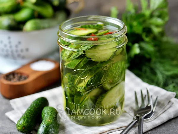 Фото готового блюда: Маринованные огурцы в спрайте