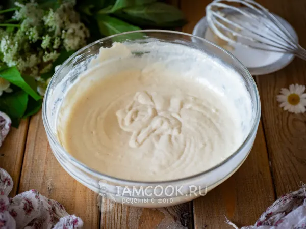 Фото блюда: Заливное тесто для пирога без яиц