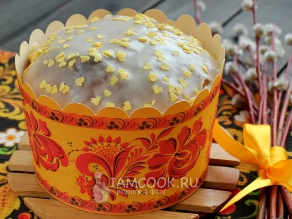 Фото готового блюда: Пасхальный творожный кулич