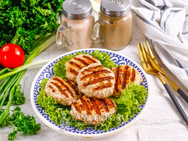 Фото готового блюда: Котлеты на электрогриле