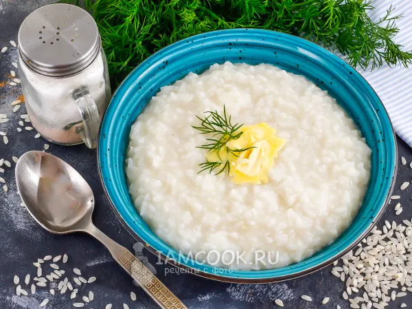 Фото блюда: Вязкая рисовая каша на воде