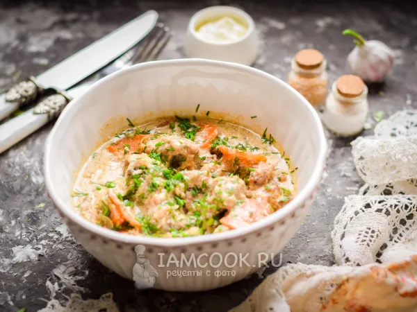 Фото готового блюда: Куриная печень в соусе в духовке