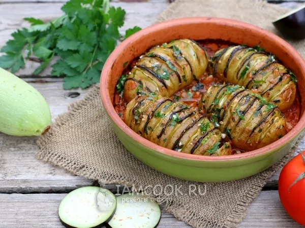 Фото готового блюда: Картошка-гармошка «Рататуй»