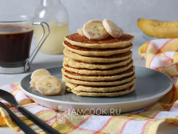 Фото блюда: Банановые панкейки с кукурузной мукой (ПП)