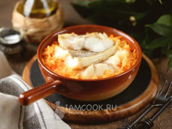 Фото блюда: Минтай с рисом в духовке