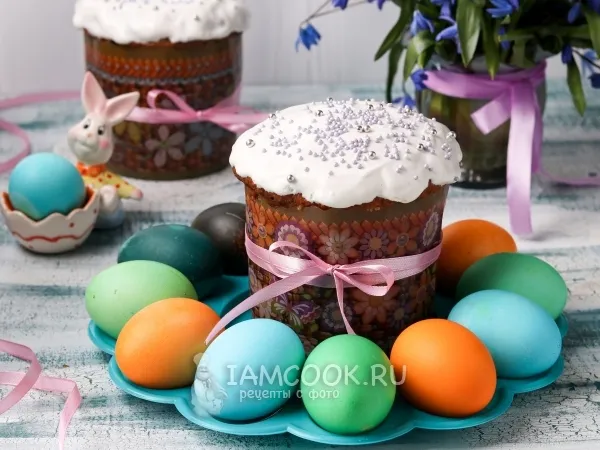 Фото готового блюда: Пасхальный кулич «из холодильника»