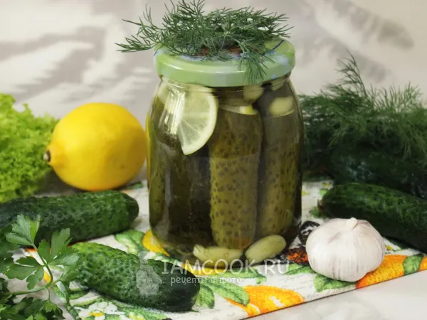 Фото блюда: Огурцы с лимоном на зиму