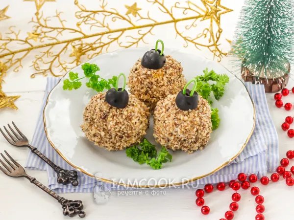 Фото блюда: Закуска «Ёлочные шары»