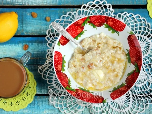 Фото блюда: Овсяная каша на молоке в мультиварке