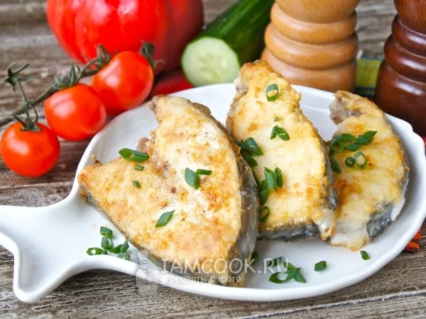 Фото блюда: Жареная зубатка на сковороде