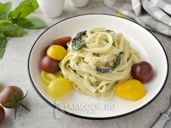 Фото блюда: Паста с рикоттой и шпинатом
