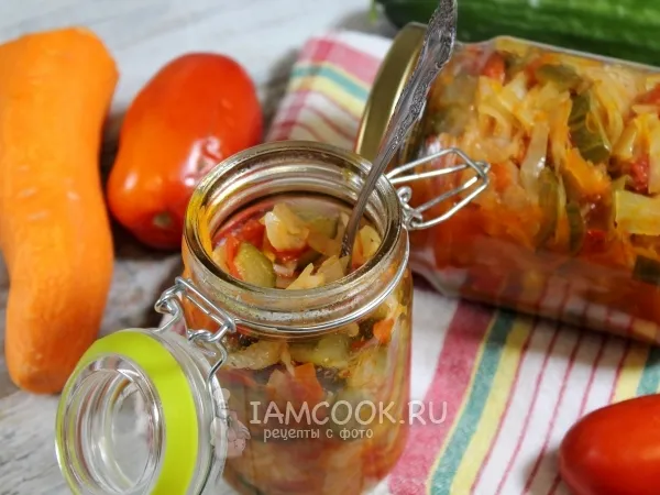 Фото блюда: Солянка из капусты с огурцами на зиму