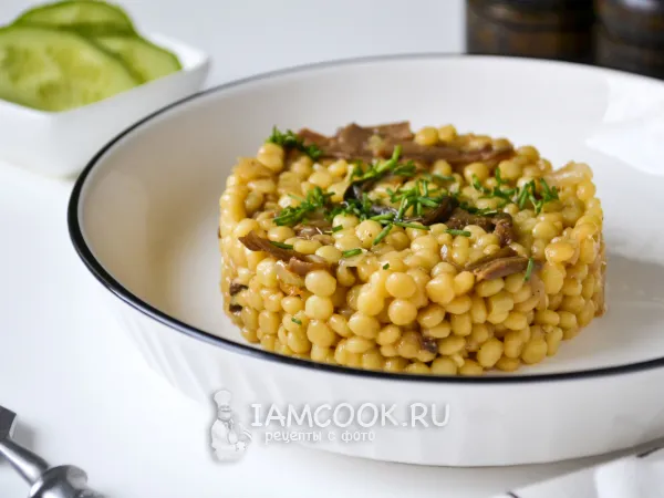 Фото блюда: Постный птитим с грибами