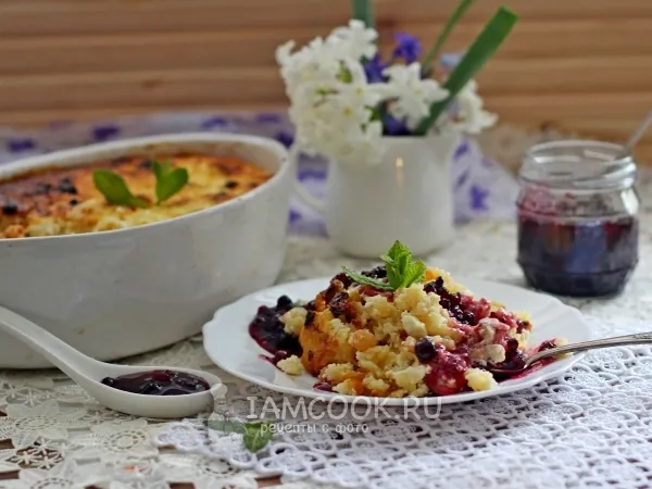 Фото готового блюда: Творожно-макаронная запеканка