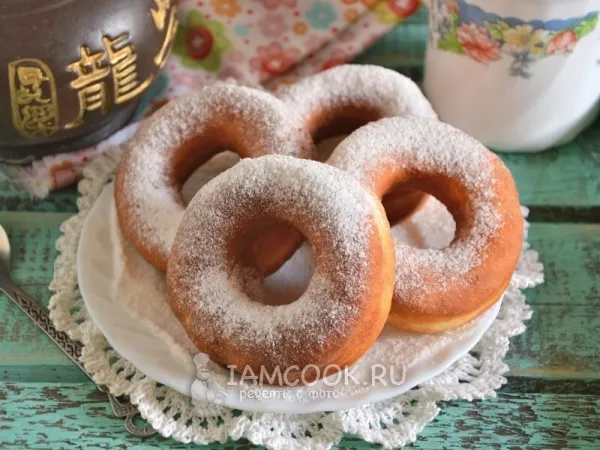 Фото готового блюда: Пончики классические
