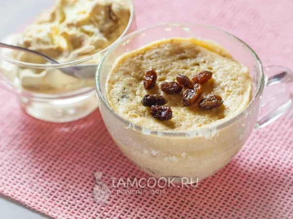 Фото блюда: Творожный кекс в микроволновке