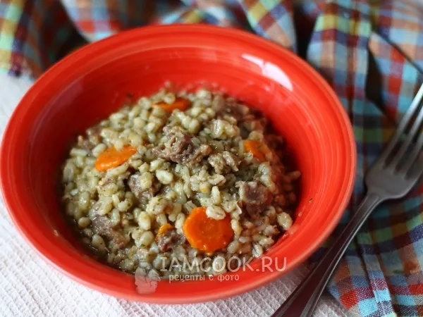 Фото блюда: Перловая каша с тушенкой