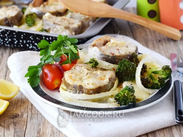 Фото готового блюда: Стейк трески в духовке