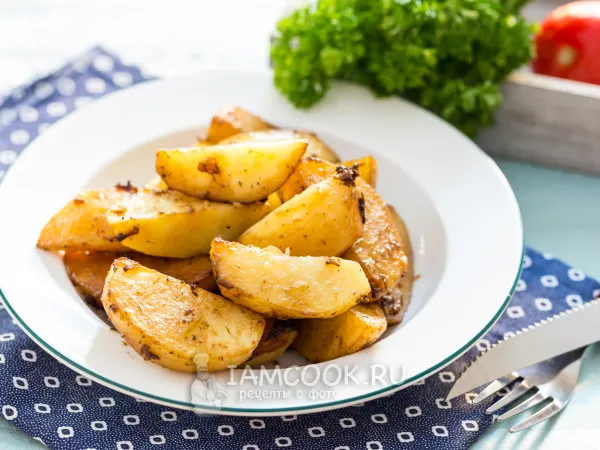 Фото готового блюда: Картошка в соевом соусе в духовке