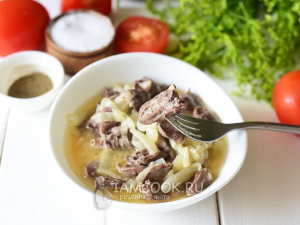 Фото блюда: Куриные сердечки в мультиварке Редмонд