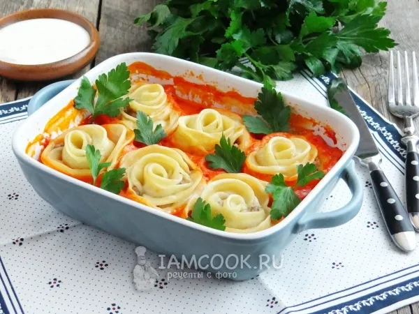 Фото блюда: Ленивые пельмени в духовке